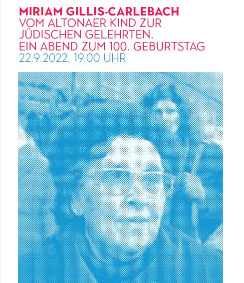 Miriam Gillis-Carlebach: Veranstaltung am 22. September im Altonaer Museum