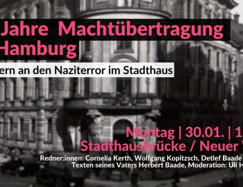 30.1., 16.30 Uhr: Kundgebung am Stadthaus