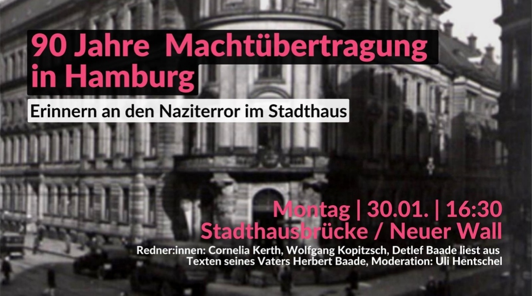 30.1., 16.30 Uhr: Kundgebung am Stadthaus