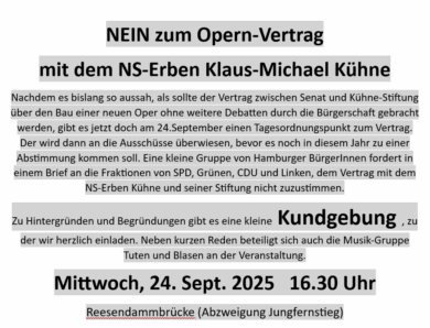 Nein zum Opern-Vertrag mit dem NS-Erben K.-M. Kühne